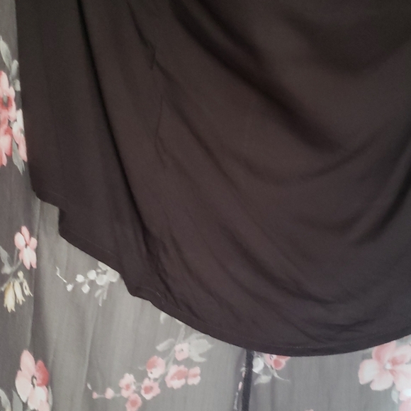 Hollister Gray Pink Flower Print Maxi Skirt - Picture 5 of 5